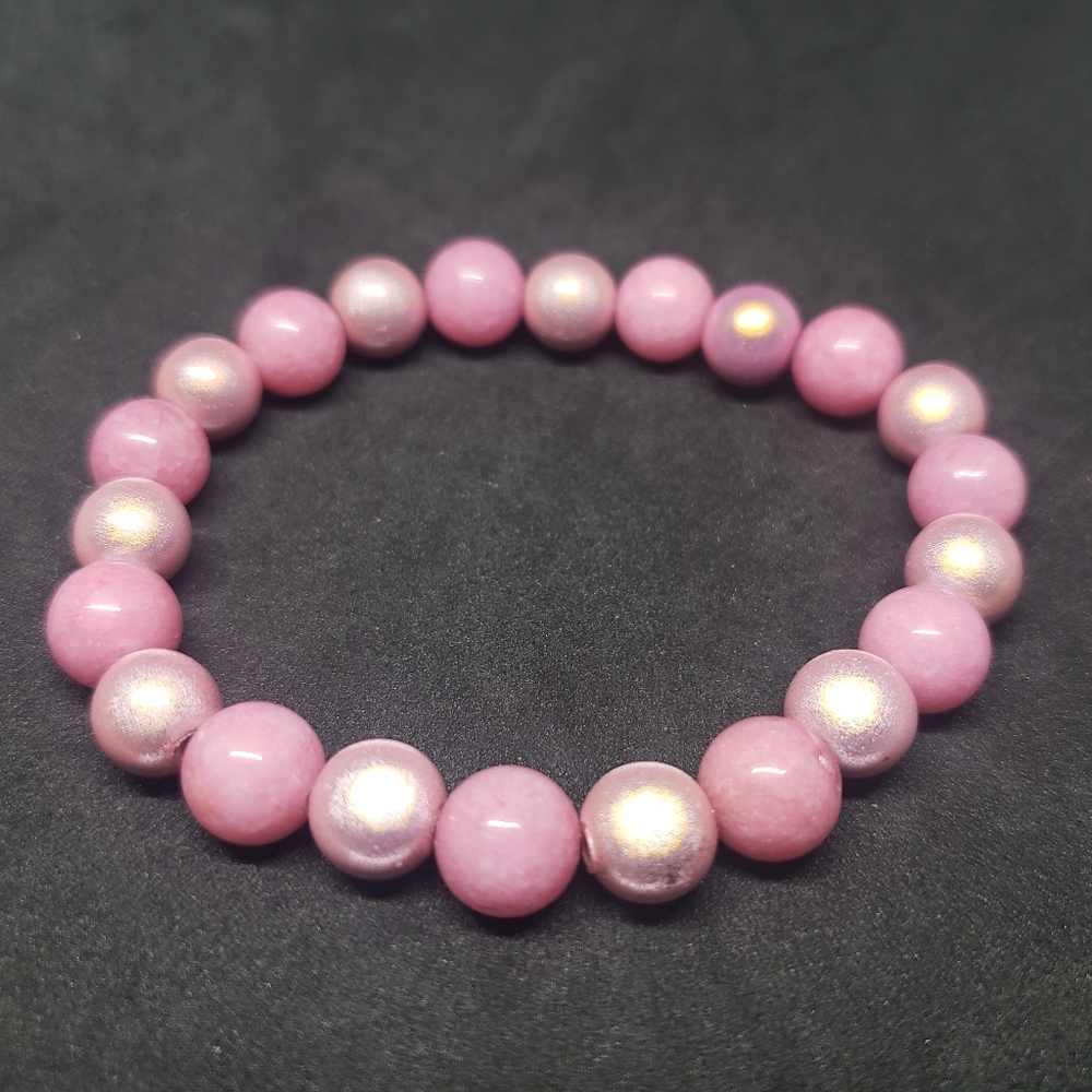 Pink morganite, miracle bead healing bracelet
